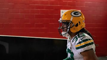 January 19, 2020; Santa Clara, California, USA; Green Bay Packers cornerback Tramon Williams (38) before the NFC Championship Game against the San Francisco 49ers at Levi's Stadium. Mandatory Credit: Kyle Terada-USA TODAY Sports
