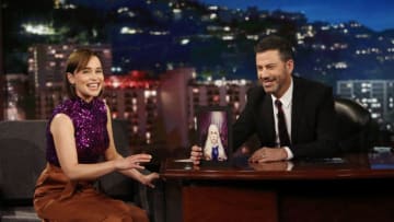 JIMMY KIMMEL LIVE! - "Jimmy Kimmel Live!" airs every weeknight at 11:35 p.m. EDT and features a diverse lineup of guests that include celebrities, athletes, musical acts, comedians and human interest subjects, along with comedy bits and a house band. The guests for Wednesday, May 1, included Emilia Clarke ("Game of Thrones"), Dennis Quaid ("The Intruder"), and musical guest P!nk. (ABC/Randy Holmes)EMILIA CLARKE, JIMMY KIMMEL