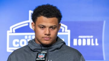 Cincinnati Bearcats linebacker Ivan Pace Jr at the NFL Combine at Lucas Oil Stadium. USA Today.