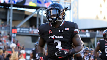 Ja'von Hicks runs on the field before the game against Alabama A&M. Getty Images.