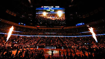 Mar 2, 2016; Denver, CO, USA; A general view of the Pepsi Center during player introductions prior to the game between the Denver Nuggets and the Los Angeles Lakers. Mandatory Credit: Isaiah J. Downing-USA TODAY Sports