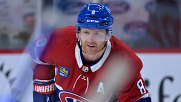 Sep 26, 2022; Montreal, Quebec, CAN; Montreal Canadiens defenseman Mike Matheson. Mandatory Credit: Eric Bolte-USA TODAY Sports