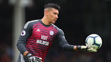 LONDON, ENGLAND - APRIL 27: Neil Etheridge of Cardiff City during the Premier League match between Fulham FC and Cardiff City at Craven Cottage on April 27, 2019 in London, United Kingdom. (Photo by Catherine Ivill/Getty Images)