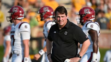 Will Muschamp head coach of the South Carolina Gamecocks. (Photo by Ed Zurga/Getty Images)