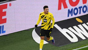 Jadon Sancho got on the scoresheet for Borussia Dortmund (Photo by Sascha Steinbach - Pool/Getty Images)