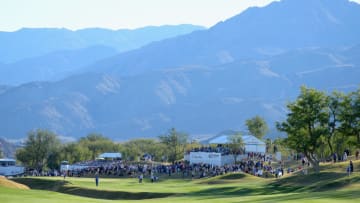 LA QUINTA, CA - JANUARY 21: A view of the 16th green during the final round of the CareerBuilder Challenge at the TPC Stadium Course at PGA West on January 21, 2018 in La Quinta, California. (Photo by Robert Laberge/Getty Images)
