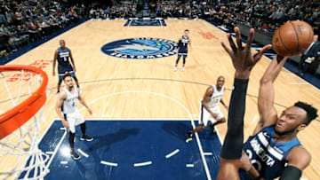 MINNEAPOLIS, MN - NOVEMBER 28: Josh Okogie #20 of the Minnesota Timberwolves. Copyright 2018 NBAE (Photo by David Sherman/NBAE via Getty Images)