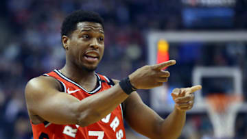 Kyle Lowry of the Toronto Raptors during a game against the Minnesota Timberwolves. (Photo by Vaughn Ridley/Getty Images)