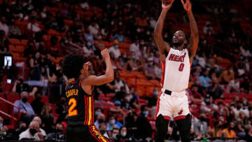 Miami Heat guard Marcus Garrett (0) shoots the ball over Atlanta Hawks guard Sherife Cooper (2)(Jasen Vinlove-USA TODAY Sports)