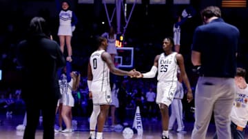 Duke basketball forwards Dariq Whitehead and Mark Mitchell (Photo by Lance King/Getty Images)