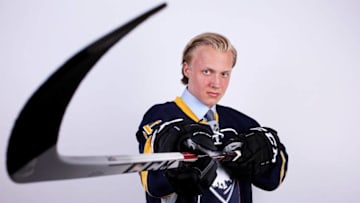 BUFFALO, NY - JUNE 24: Alexander Nylander poses for a portrait after being selected eighth overall by the Buffalo Sabres in round one during the 2016 NHL Draft on June 24, 2016 in Buffalo, New York. (Photo by Jeffrey T. Barnes/Getty Images)