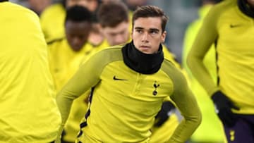 TURIN, ITALY - FEBRUARY 12: Harry Winks of Tottenham Hotspur trains during the Tottenham Hotspur FC Training Session ahead of there UEFA Champions League Round of 16 match against Juventus at Allianz Stadium on February 12, 2018 in Turin, Italy. (Photo by Michael Regan/Getty Images)