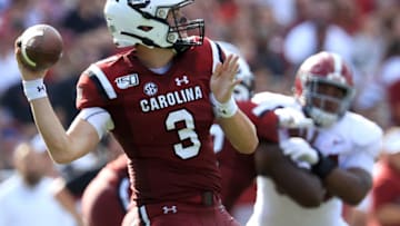 Ryan Hilinski #3 of the South Carolina Gamecocks. (Photo by Streeter Lecka/Getty Images)