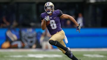 SEATTLE, WA - SEPTEMBER 03: Punt returner Dante Pettis