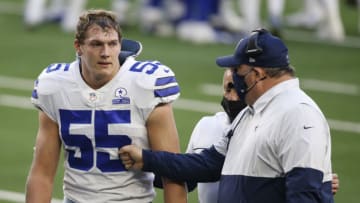 Leighton Vander Esch, Mike McCarthy, Dallas Cowboys. (Mandatory Credit: Tim Heitman-USA TODAY Sports)