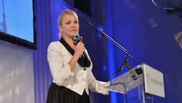 NEW YORK, NY - MAY 28: ESPN sportscaster Michelle Beadle speaks on stage at the Paley Prize Gala honoring ESPN's 35th anniversary presented by Roc Nation Sports on May 28, 2014 in New York City. (Photo by Larry Busacca/Getty Images for Paley Center for Media)