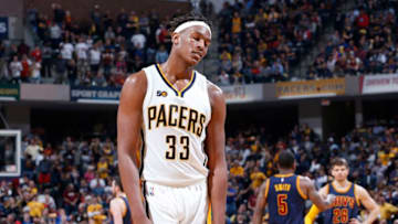 INDIANAPOLIS, IN - APRIL 23: Myles Turner