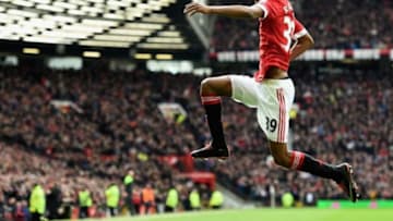 MANCHESTER, ENGLAND - FEBRUARY 28: Marcus Rashford of Manchester United celebrates scoring his opening goal during the Barclays Premier League match between Manchester United and Arsenal at Old Trafford on February 28, 2016 in Manchester, England. (Photo by Laurence Griffiths/Getty Images)
