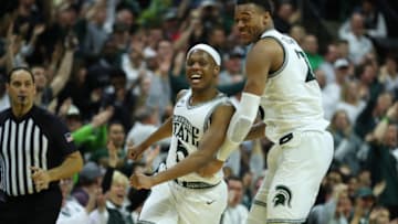 Cassius Winston and Xavier Tillman, Michigan State basketball (Photo by Gregory Shamus/Getty Images)