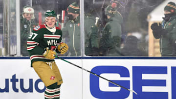 Minnesota Wild left winger Kirill Kaprizov will be on the top line for Friday night's matchup with the Anaheim Ducks.(Jeffrey Becker-USA TODAY Sports)