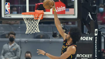 Cleveland Cavaliers big Jarrett Allen dunks the ball. (Photo by David Richard-USA TODAY Sports)
