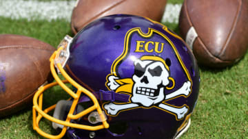October 1, 2016: East Carolina helmet in a game between the East Carolina Pirates and the Central Florida Knights at Dowdy-Ficklen Stadium in Greenville, NC. Central Florida defeated East Carolina 47 - 29. (Photograph by Greg Thompson/Icon Sportswire via Getty Images)