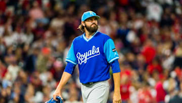 CLEVELAND, OH - AUGUST 26: Starting pitcher reacts as he leaves the game during the seventh inning against the Cleveland Indians at Progressive Field on August 26, 2017 in Cleveland, Ohio. (Photo by Jason Miller/Getty Images)