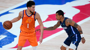 Devin Booker Mandatory Credit: Ashley Landis/Pool Photo-USA TODAY Sports