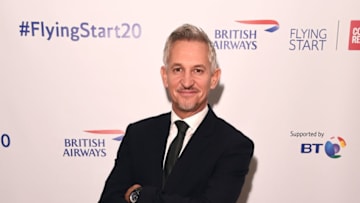 LONDON, ENGLAND - NOVEMBER 15: Gary Lineker attends British Airways champagne reception to celebrate the airline raising £20 million for Comic Relief, through it's charity Flying Start, at the Science Museum on November 15, 2018 in London, England. (Photo by Eamonn M. McCormack/Getty Images for British Airways)