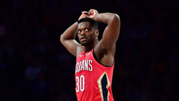 NEW YORK, NEW YORK - JANUARY 02: Julius Randle #30 of the New Orleans Pelicans reacts after a call against the Pelicans during the fourth quarter of the game against the Brooklyn Nets at Barclays Center on January 02, 2019 in the Brooklyn borough of New York City. NOTE TO USER: User expressly acknowledges and agrees that, by downloading and or using this photograph, User is consenting to the terms and conditions of the Getty Images License Agreement. (Photo by Sarah Stier/Getty Images)