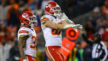 DENVER, CO - NOVEMBER 27: Tight end Travis Kelce