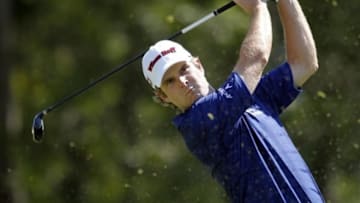Sep 2, 2011; Norton, MA, USA; Kevin Streelman on the seventeenth tee during the first round of Deutsche Bank Championship at TPC Boston. Mandatory Credit: Greg M. Cooper-USA TODAY Sports