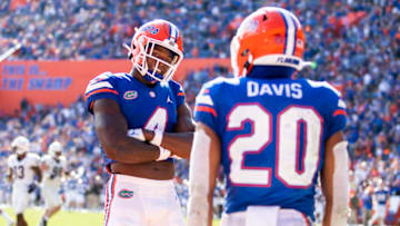 Justin Shorter, Malik Davis, Florida Gators. (Photo by James Gilbert/Getty Images)