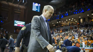 CHARLOTTESVILLE, VA - MARCH 04: Head coach Kevin Stallings of the Pittsburgh Panthers walks off the court during Pittsburgh's game against the Virginia Cavaliers at John Paul Jones Arena on March 4, 2017 in Charlottesville, Virginia. (Photo by Chet Strange/Getty Images)