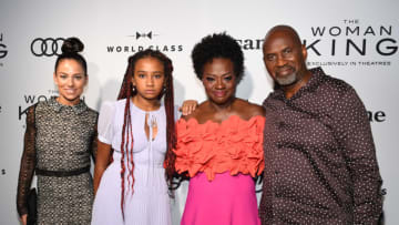 TORONTO, ONTARIO - SEPTEMBER 09: Genesis Tennon, Viola Davis and Julius Tennon attend "The Woman King" World Premiere Party hosted by Diageo World Class Canada and Audi Canada at Arcane during the Toronto International Film Festival on September 09, 2022 in Toronto, Ontario. (Photo by Sonia Recchia/Getty Images for Diageo World Class Canada and Audi Canada)