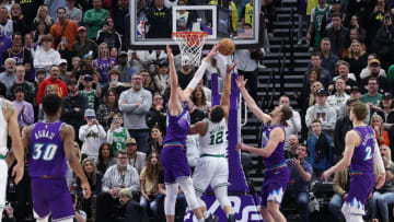 The Boston Celtics could play impending restricted free agent Grant Williams more during the playoffs according to MassLive's Brian Robb Mandatory Credit: Rob Gray-USA TODAY Sports