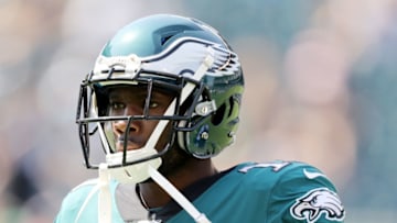 PHILADELPHIA, PENNSYLVANIA - SEPTEMBER 22: Nelson Agholor #13 of the Philadelphia Eagles looks on during warm ups before the game against the Detroit Lions at Lincoln Financial Field on September 22, 2019 in Philadelphia, Pennsylvania. (Photo by Elsa/Getty Images)