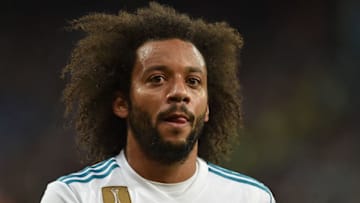 KIEV, UKRAINE - MAY 26: (THE SUN OUT, THE SUN ON SUDNAY OUT) Marcelo of Real Madrid during the UEFA Champions League final between Real Madrid and Liverpool on May 26, 2018 in Kiev, Ukraine. (Photo by Andrew Powell/Liverpool FC via Getty Images)