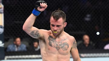 DALLAS, TX - SEPTEMBER 08: Jarred Brooks after his flyweight fight against Roberto Sanchez during the UFC 228 event at American Airlines Center on September 8, 2018 in Dallas, Texas. (Photo by Josh Hedges/Zuffa LLC/Zuffa LLC via Getty Images)