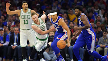 Tobias Harris, Joel Embiid | Sixers (Photo by Drew Hallowell/Getty Images)