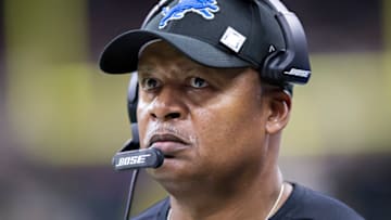 NEW ORLEANS, LA - OCTOBER 15: Head Coach Jim Caldwell of the Detroit Lions on the sidelines during a game against the New Orleans Saints at Mercedes-Benz Superdome on October 15, 2017 in New Orleans, Louisiana. The Saints defeated the Lions 52-38. (Photo by Wesley Hitt/Getty Images)