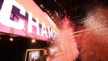 PHILADELPHIA, PENNSYLVANIA - SEPTEMBER 29: A view of The San Francisco Shock and Vancouver Titans will face off at the Overwatch League Grand Finals 2019 at Wells Fargo Center on September 29, 2019 in Philadelphia, Pennsylvania. (Photo by Bryan Bedder/Getty Images for Blizzard Entertainment)