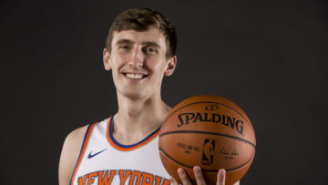 WHITE PLAINS, NY - SEPTEMBER 25: Luke Kornet #2 of the New York Knicks is photographed at New York Knicks Media Day on September 25, 2017 in Greenburgh, New York. (Photo by Jeff Zelevansky/Getty Images)