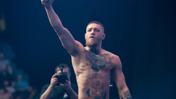 LAS VEGAS, NV - MARCH 4: Conor McGregor steps off the scale during the UFC 196 Weigh-in in the MGM Grand Garden Arena on March 4, 2016 in Las Vegas, Nevada. (Photo by Brandon Magnus/Zuffa LLC/Zuffa LLC via Getty Images)