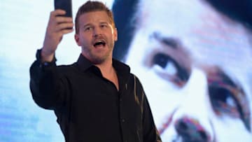 NEW YORK, NY - OCTOBER 04: Actor David Boreanaz speaks onstage at during a Conversation with David Boreanaz the New York Comic Con 2018 at Javits Center on October 4, 2018 in New York City. (Photo by Roy Rochlin/Getty Images)