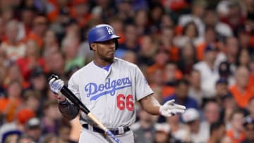 HOUSTON, TX - OCTOBER 29: Yasiel Puig