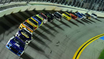 DAYTONA BEACH, FL - FEBRUARY 14: Alex Bowman, driver of the #88 Nationwide Chevrolet, leads during the Monster Energy NASCAR Cup Series Gander RV Duel At DAYTONA #1 at Daytona International Speedway on February 14, 2019 in Daytona Beach, Florida. (Photo by Jared C. Tilton/Getty Images)