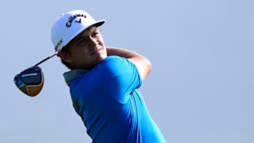 RIO GRANDE, PUERTO RICO - FEBRUARY 21: Sebastian Cappelen of Denmark plays his shot from the ninth tee during the second round of the Puerto Rico Open at Grand Reserve Country Club on February 21, 2020 in Rio Grande, Puerto Rico. (Photo by Jared C. Tilton/Getty Images)