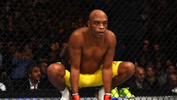 BROOKLYN, NEW YORK - FEBRUARY 11: Anderson Silva of Brazil enters the Octagon before facing Derek Brunson in their middleweight bout during the UFC 208 event inside Barclays Center on February 11, 2017 in Brooklyn, New York. (Photo by Jeff Bottari/Zuffa LLC/Zuffa LLC via Getty Images)
