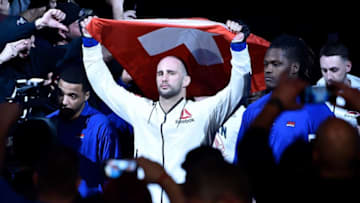 BOSTON, MA - JANUARY 20: Volkan Oezdemir of Switzerland prepares to fight Daniel Cormier in the UFC light heavyweight championship bout during the UFC 220 event at TD Garden on January 20, 2018 in Boston, Massachusetts. (Photo by Jeff Bottari/Zuffa LLC/Zuffa LLC via Getty Images)